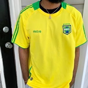 Men's Mitre Brasil Brazil Soccer Jersey Top Shirt